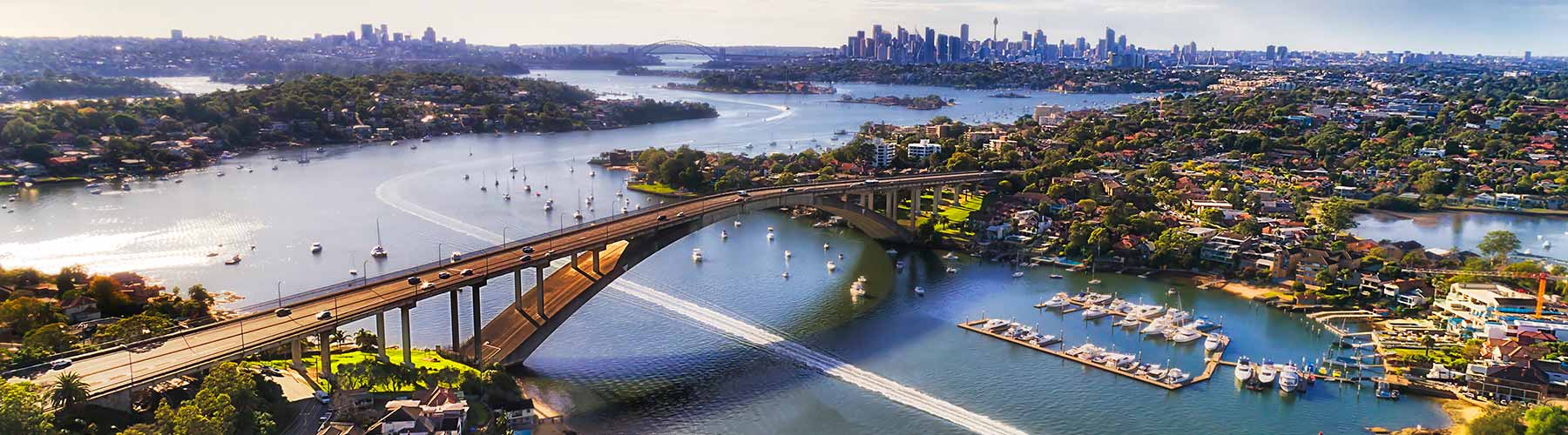 Aerial View of the Parramatta river - Sydney West