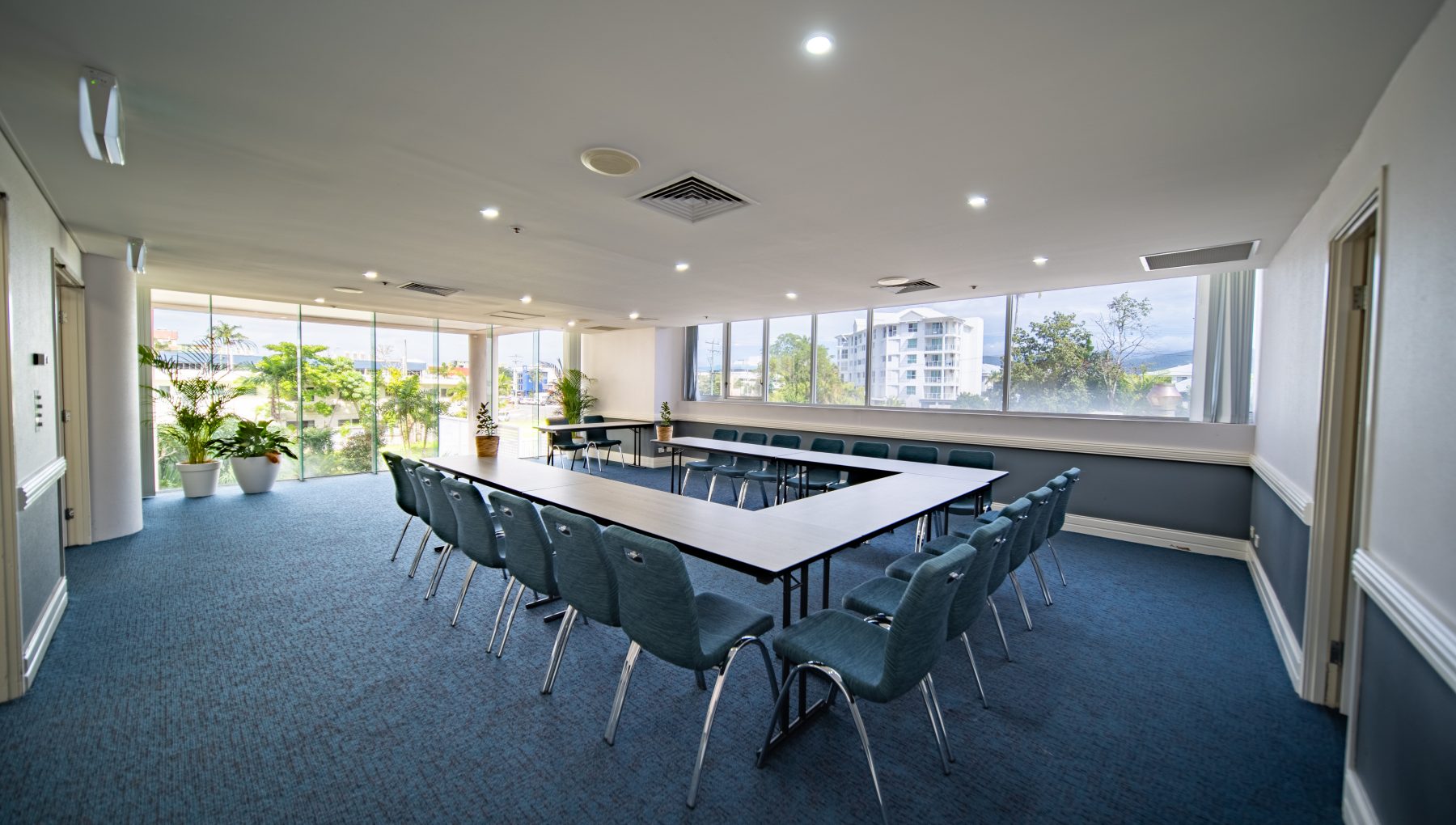 Golden Palm meeting room setup for business event with free Wi-Fi in Cairns