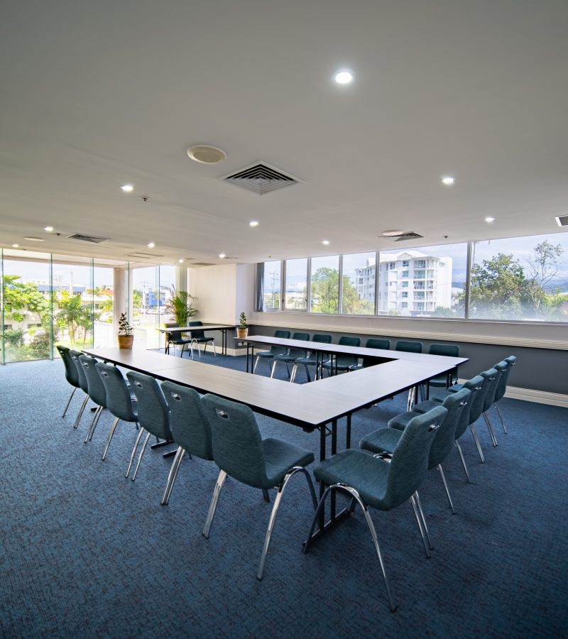Golden Palm meeting room setup for business event with free Wi-Fi in Cairns